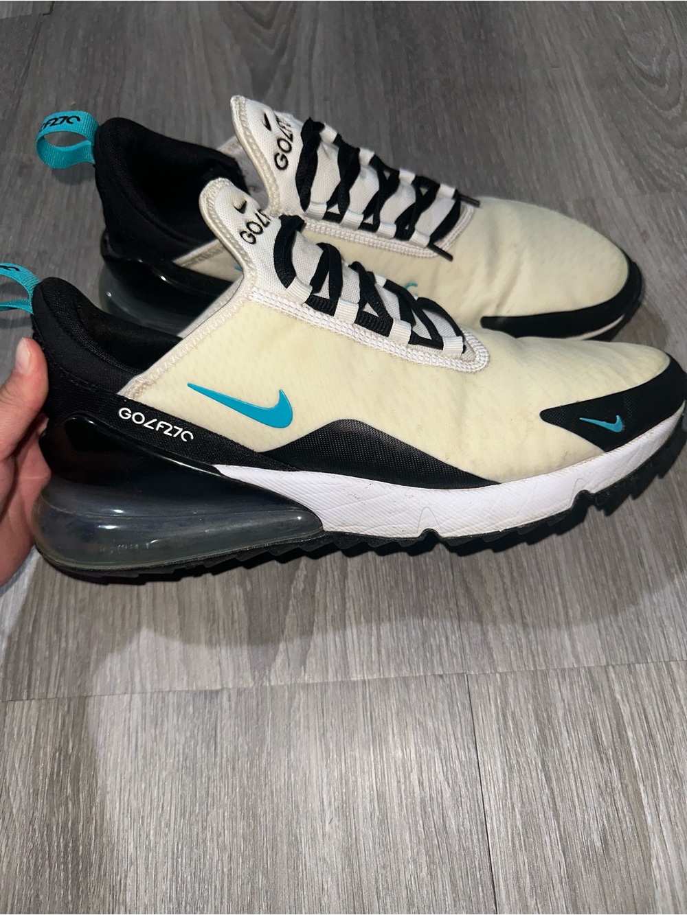 Nike Air Max 270 G Golf White Dusty Cactus Size 9.5 CK6483-100